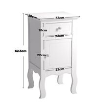 Small Side Table Slim Narrow Wooden Night Stand Bedside Drawer Storage Cabinet