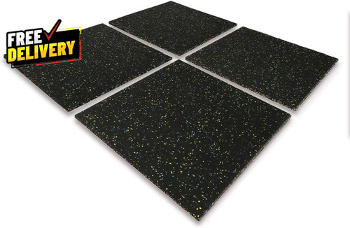 Gym rubber floor tiles - gym, 25mm