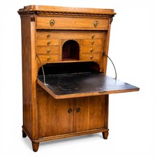 Antique oak fall front - oak,