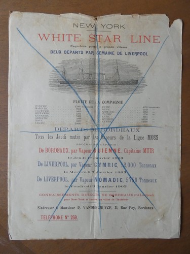 White star line titanic rare - star,