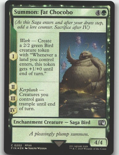 Summon fat chocobo - fat, chocobo-