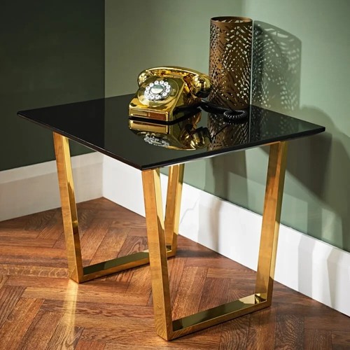 Gold frame lamp table - lamp, sleek