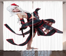Anime curtains warrior style - anime,