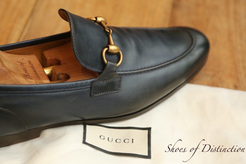 Gucci jordaan navy blue brass - jordaan,