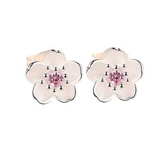 925 silver flower earrings