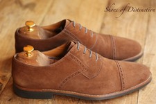 Moreschi Brown Suede Oxford Brogue Lace Up Shoes Mens UK 8.5 US 9.5 EU 42.5