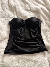 Black Strapless Tankini Top - Amazon - M - New (No Straps)