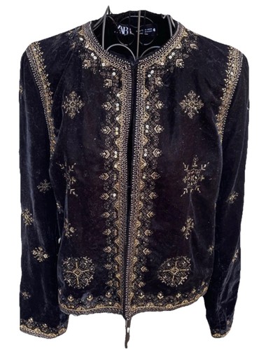 Zara black velvet - lined, jacket
