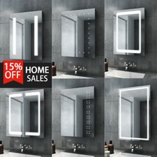 LED Bathroom Mirror Cabinet With Shaver Socket Storage/Demister/Sensor Switch