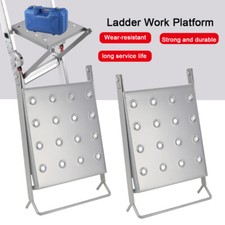 2x Folding Work Platform Ladder Work Ladder Work Step Heavy Duty Bearing 150 KG