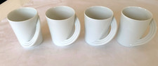 Rosenthal studio-linie white Cupola coffee cups x 4, white with twist handle 