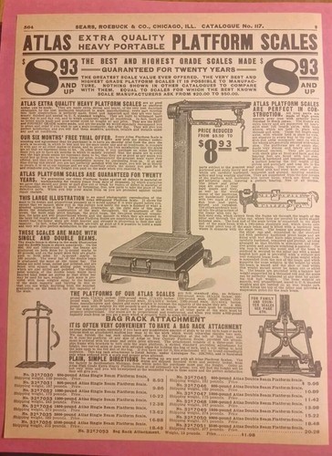 Atlas platform scales - atlas, 1908