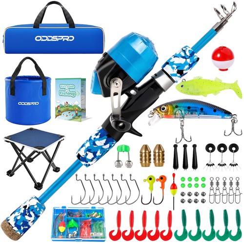 Portable kids fishing rod - kids,