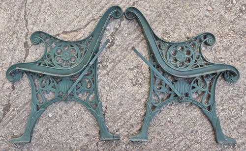 Cast iron pair bench - iron,