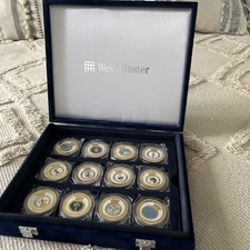 Westminster British Royal Navy Commemorative 12 Medal Collection 24K Gold Plated