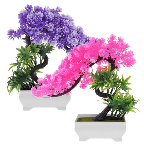 2pcs lifelike faux bonsai tree - lifelike,