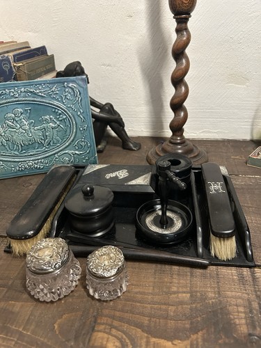 Sterling silver mounted ebony - sterling,