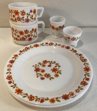 Arcopal France Scania 6 Item Bundle, 2x Side Plates, 2x Cups, 2x Egg Cups 0269