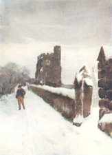 ESSEX. Winter's Mantle, Leigh-on-Sea 1909 old antique vintage print picture