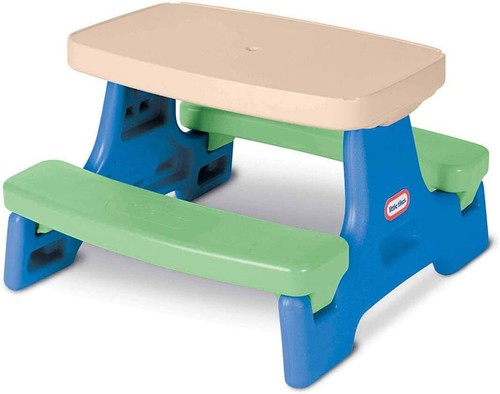 Kids picnic table blue green - kids,