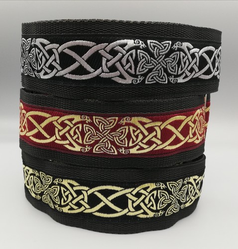 Silver burgundy gold celtic - celtic, 2"
