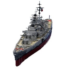 ZITIANYOUBUILD Bismarck Battleship Ship Model 1:200 Scale 7164 Bricks
