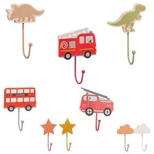 Sass&Belle Wall Bedroom Door Hooks Room Kids Children Animal Astronomy Bus Decor