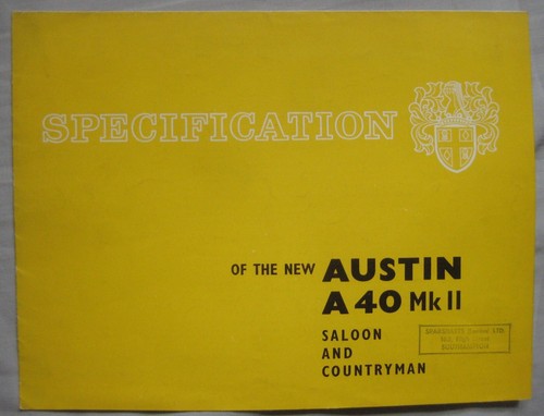 Austin a40 fold out - a40,