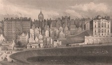 EDINBURGH. Part of the old town, continued. SHEPHERD 1833 antique print