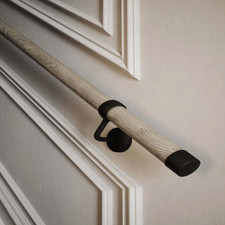 Rothley Stair Hand Rail Bannister Kit w/ Brackets Home Decor Drift Wood 3.6M
