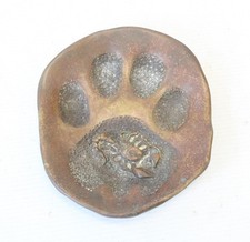 Vtg KENYA African 'Lion & Scorpion' Copper DISH Signed Dennis Matthews 15cm -K20