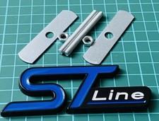 Blue Black ST Line Front Grille Badge Kit 100mm X 35mm