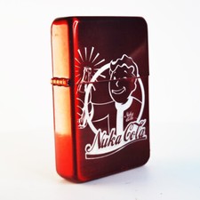 BRAND NEW -  DESIGNED BRUSHED STYLED CIGARETTE PETROL LIGHTER - Nuka
