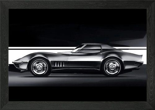 Classic corvette sketch - corvette,