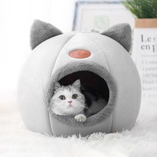 Winter Cat Bed Cozy Cave Small