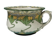 Rare Antique 1898 Royal Doulton Burslem Kelmscot Art Nouveau Chamber Pot PPWH