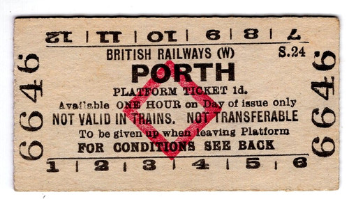 Railway platform ticket - :, b.r