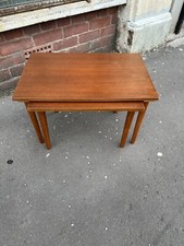 Vintage Retro Nest Of Tables , Teak Veneer , 2 Tables , FREE POSTAGE