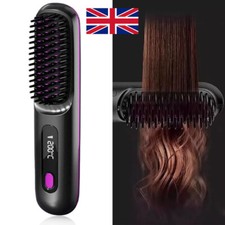 Portable Straightener Brush-GoBrush PRO, Rechargeable Mini Straightener Q