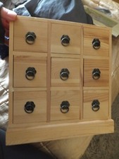 Wooden set of 9 drawers, 25 X 22 X 7.5 CM