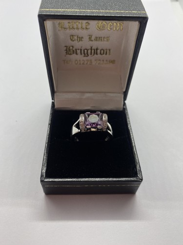 18ct gold amethyst and - , diamond