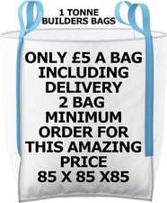 Builders Bag One Tonne FIBC Dumpy Bags 1 Ton Bulk Jumbo IBC Only £5 per bag