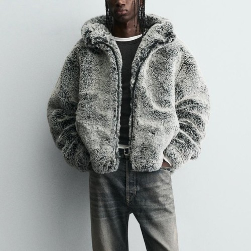 Hooded faux fur - fur, coat
