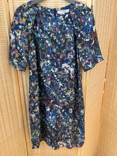 Worn once indigo blue - , floral