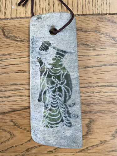 Jade carving with scholar - with,