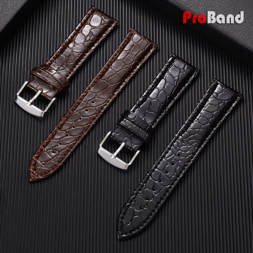 Crocodile leather strap - leather,
