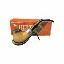 THE BELT GENUINE BLOCK MEERSCHAUM PIPE MADE BY LONDON MEERSCHAUM VERY RARE