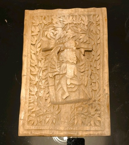 Hand carved wooden - wooden, wall
