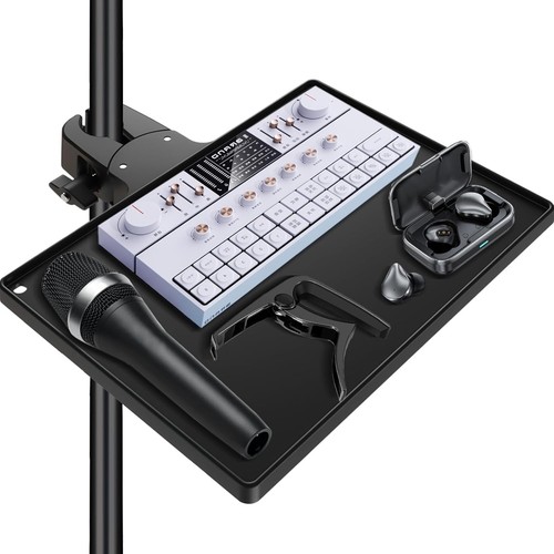 Mic stand tray clamp - stand, clamp-on