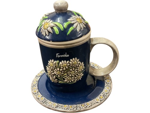 Ceramic fondue mug with - ceramic,